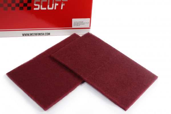 Insta Finish Rectangle Scuff Pads - 6"x9" Size - 25 Maroon - Image 2