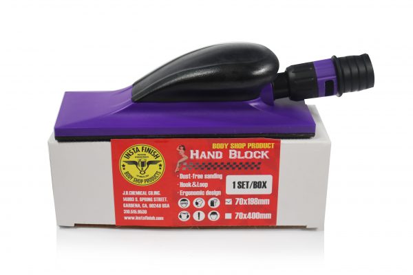Insta Finish Purple Hook & Loop Sanding Block Dust Free, 70*198mm - Image 2