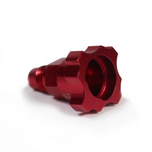 Insta Finish Adapter for IWATA guns, Male Thread, Color Red