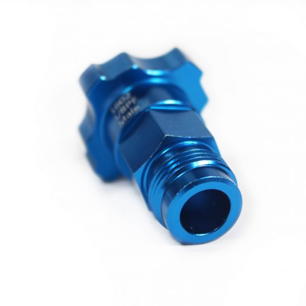 Insta Finish Adapter for Sharpe, Kobalt & Snap-On spray guns, Male Thread, Color Blue - Image 4