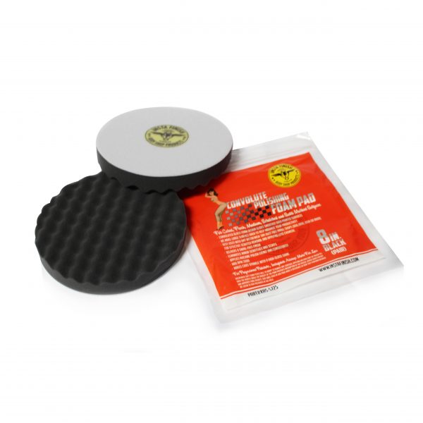 Insta Finish 8 Inch Black Waffle Foam Polishing Pad - Single Sided - 2 pieces