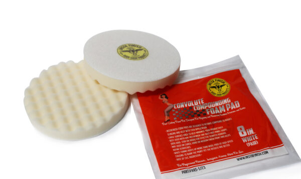 Insta Finish 8 Inch White Waffle Foam Polishing Pad - 2 pieces - Image 5