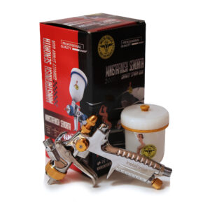 Insta Finish Senorita Mini Jet HVLP .08mm W/.125L Platic Cup, Silver & Gold