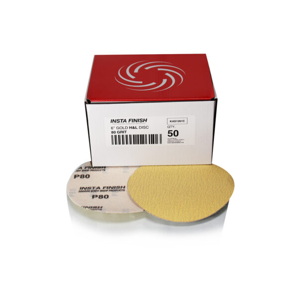 6" Gold Hook and Loop Disc Sand Paper - Image 2